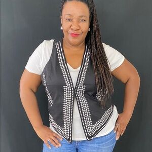 Black Studded Vest